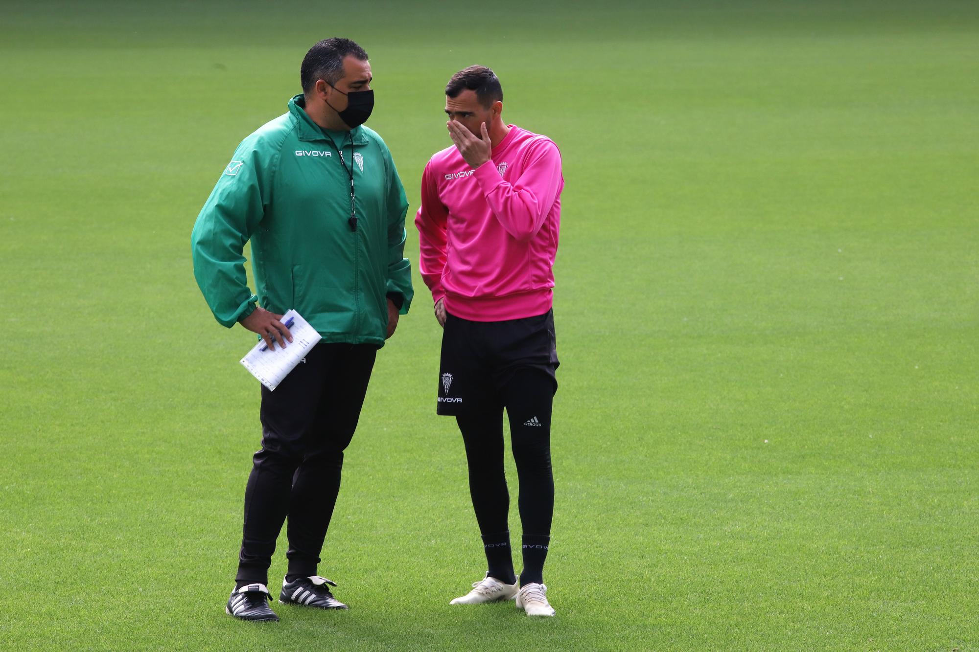 Primer entrenamiento de Germán Crespo como entrenador del Córdoba CF