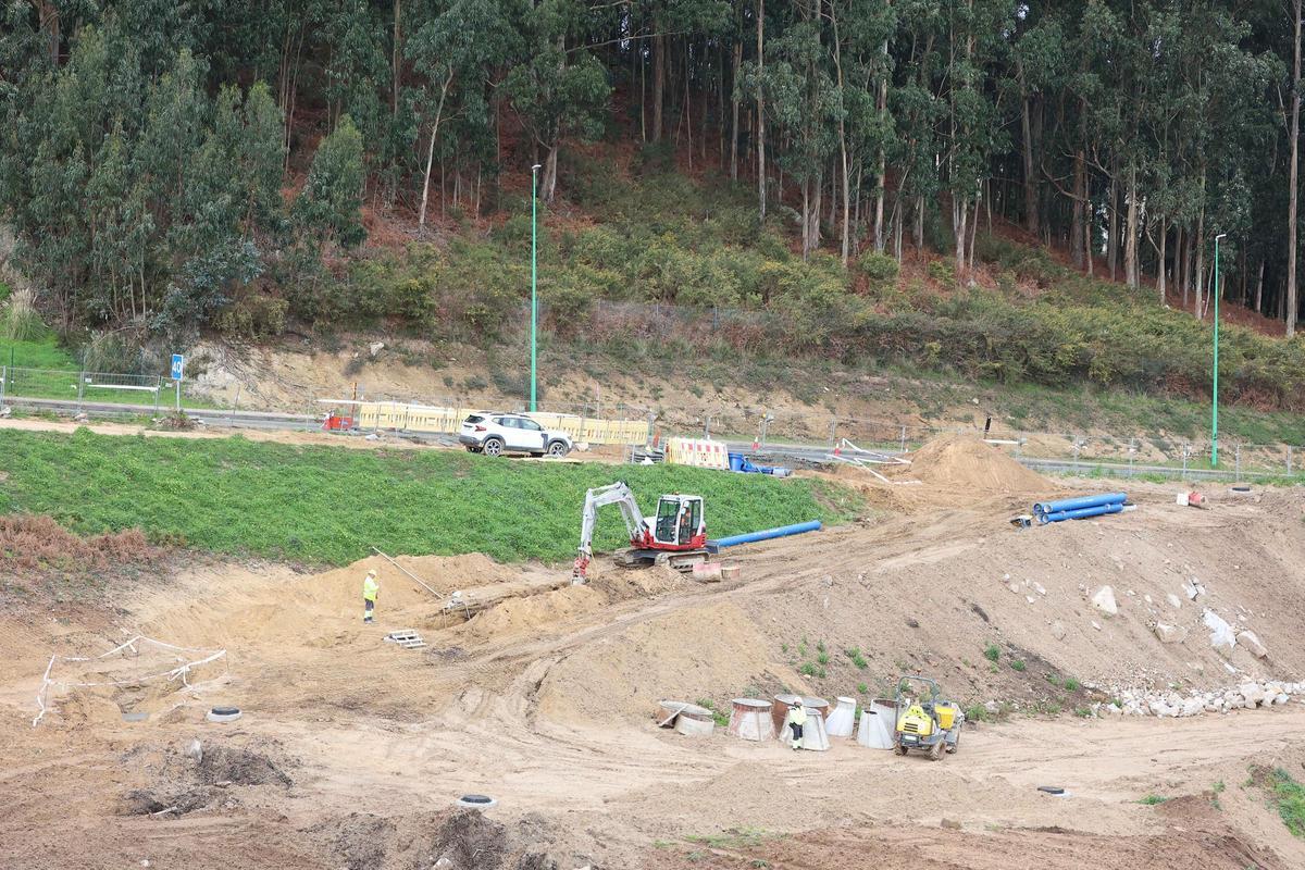Obras de construcción del polígono urbanístico de Visma