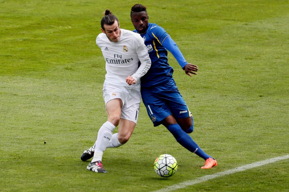 Imágenes del partido entre Getafe y Real Madrid en el Coliseum.