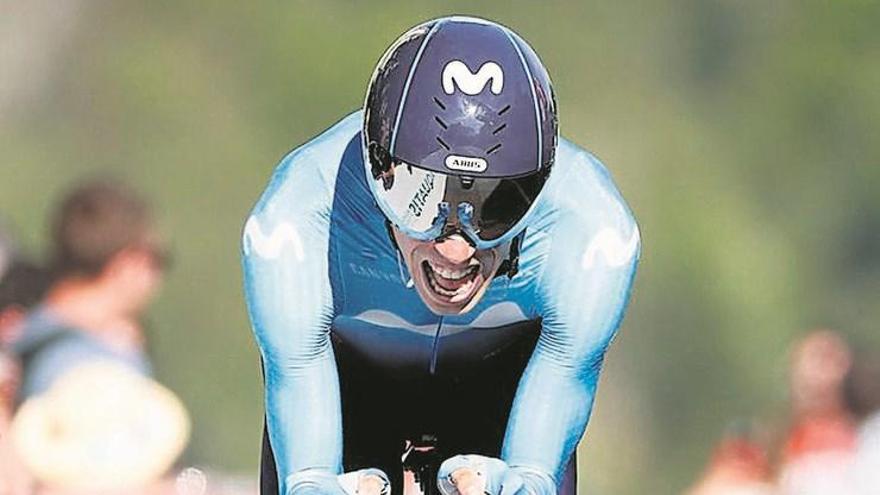 Jaime Rosón, durante la prólogo del Tour de Romandía, disputado ayer.