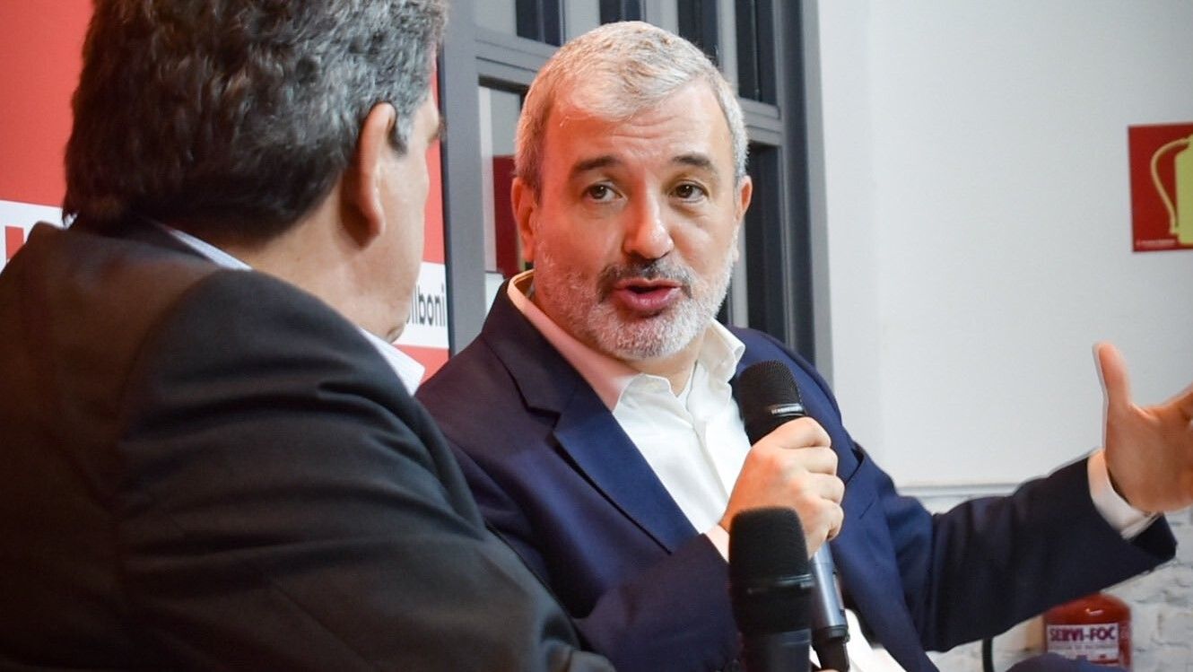 Jaume Collboni durante el encuentro de precampaña con el ministro José Luis Escrivá