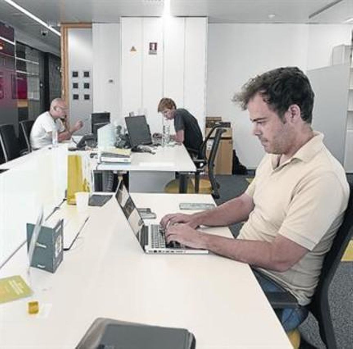 Noves oficines de l’empresa Minube a la MWC de Barcelona.