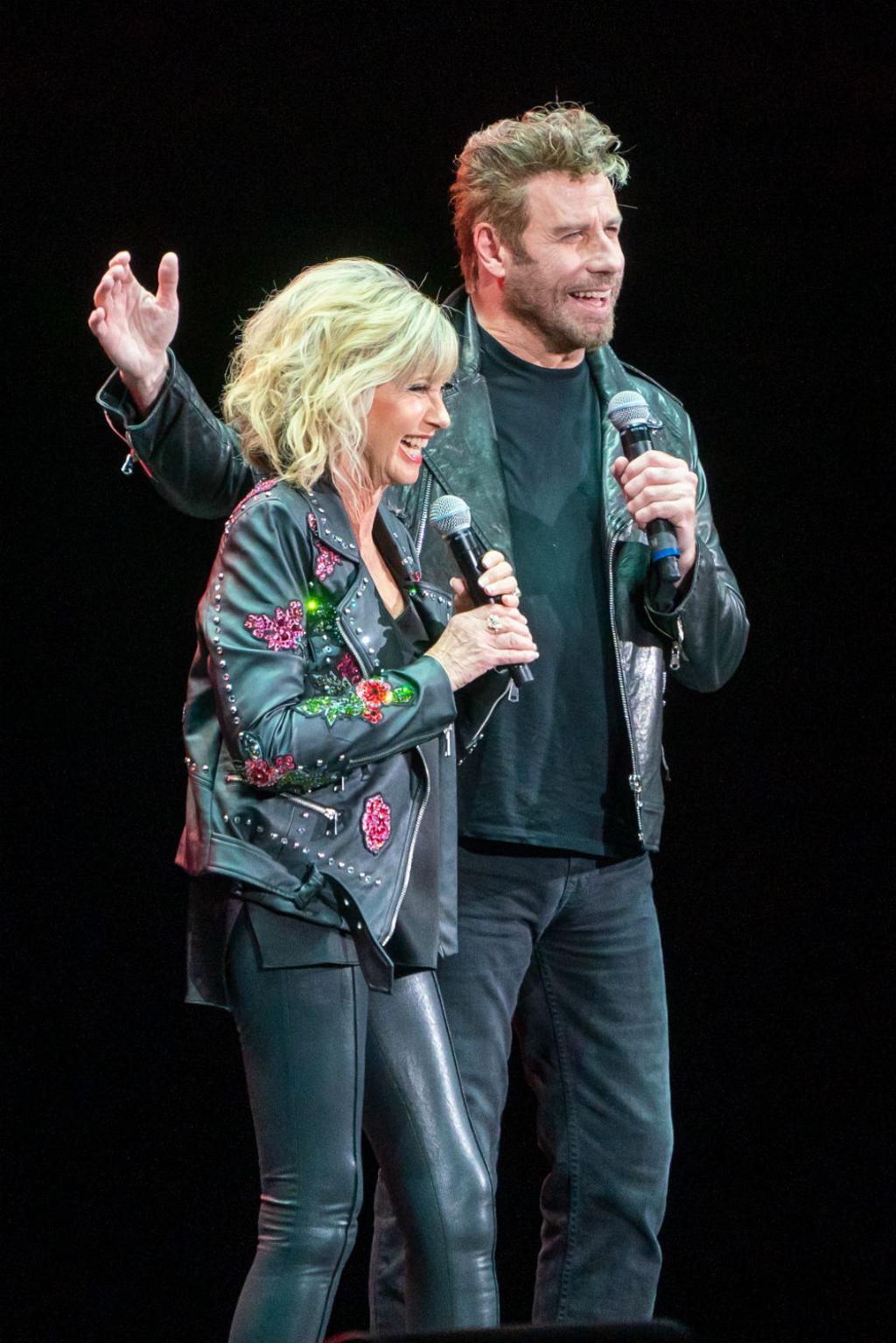 Olivia Newton-John y John Travolta customizados como Sandy y Danny Suko, personajes principales de 'Grease'.