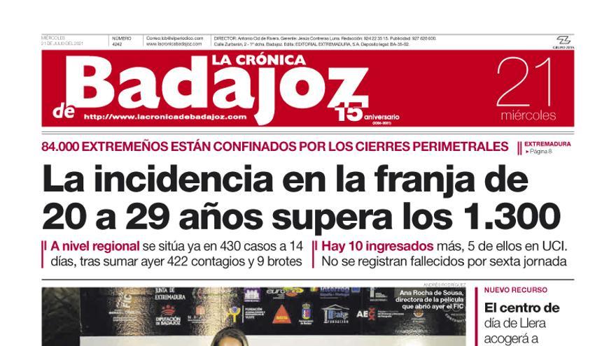 Consulta la portada correspondiente al día 21 de julio del 2021