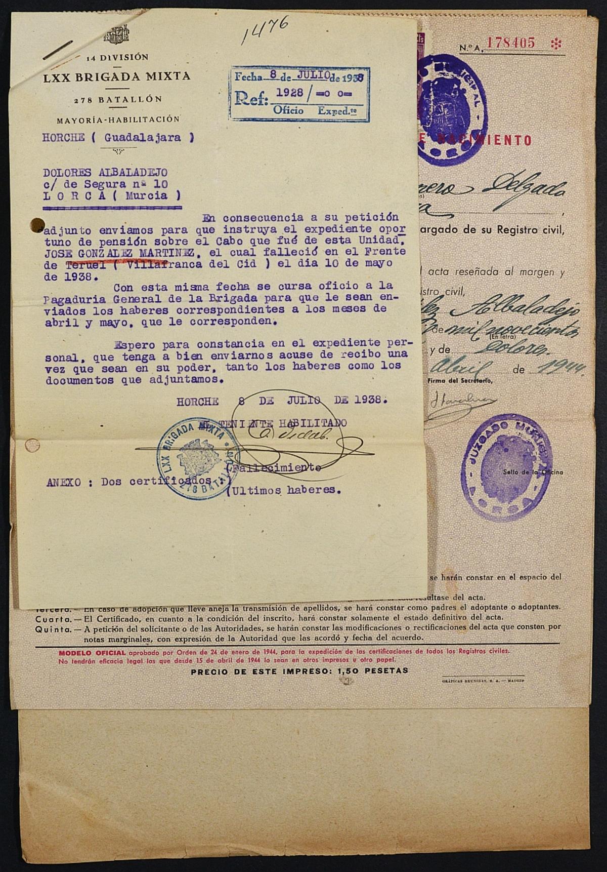 Expediente orfandad.