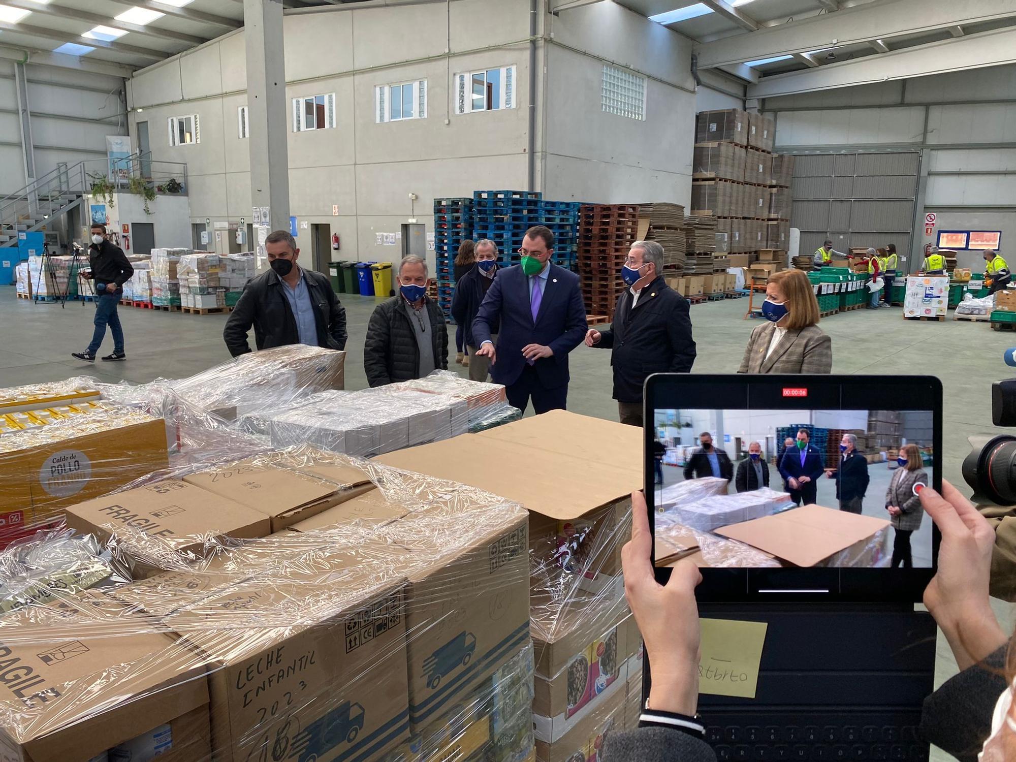 Visita del presidente del Principado al Banco de Alimentos de Asturias