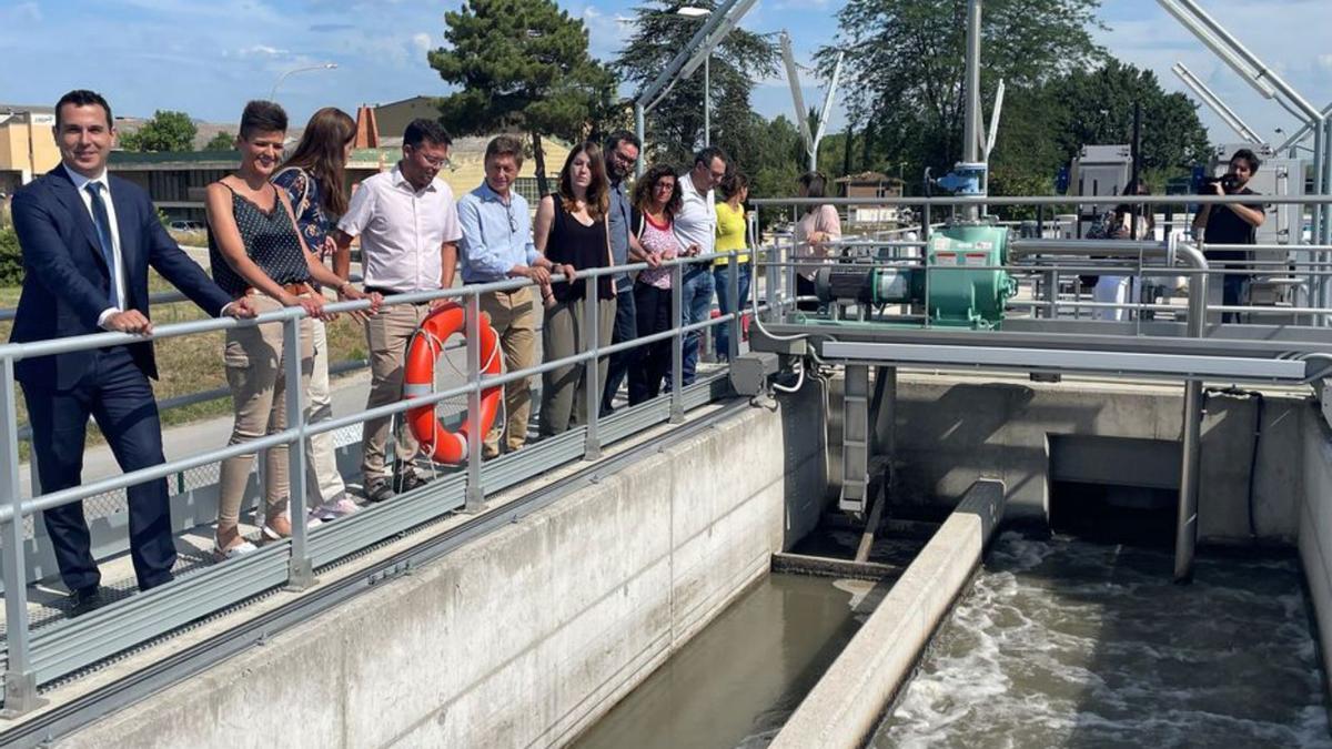 La inauguració de la depuradora, ahir.  | ACN