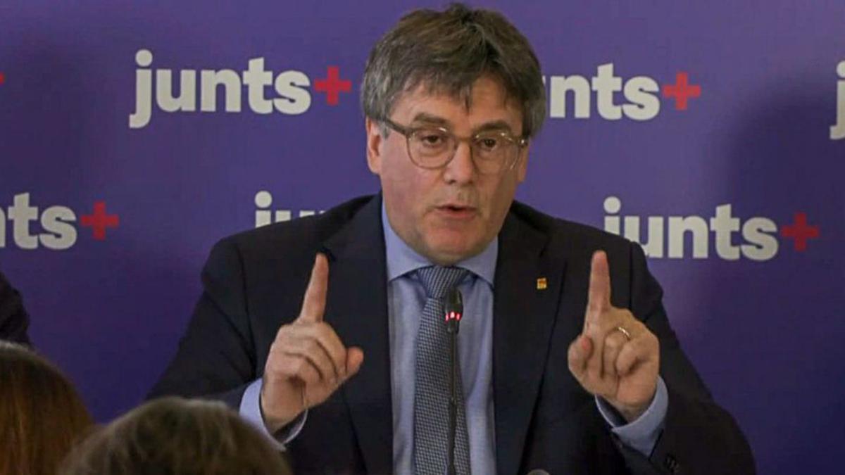 Puigdemont, en les jornades de treball de Junts a Waterloo, el dia 2.