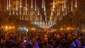 Las imágenes del encendido de las luces de Navidad en Barcelona