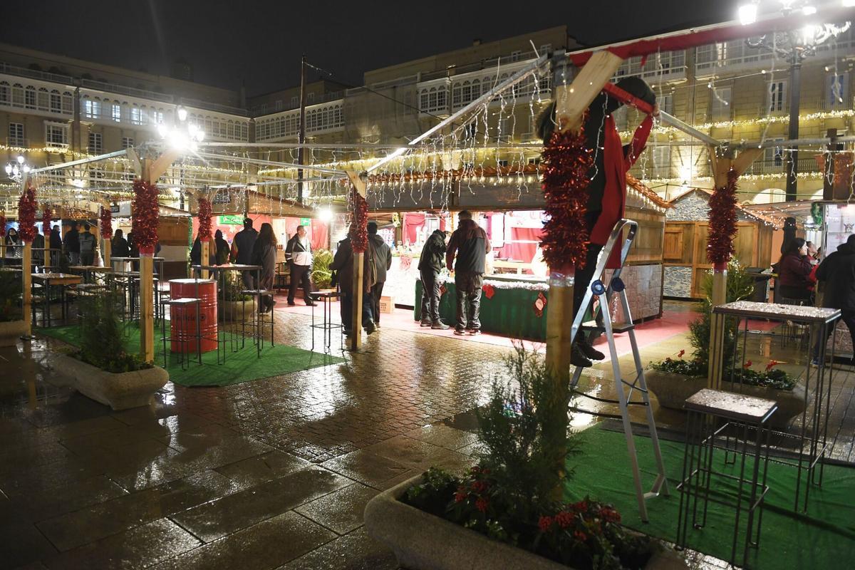 Mercadillo navideño plaza Maria Pita