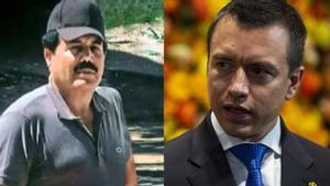 El narcotraficante Mayo Zambada y el presidente ecuatoriano Daniel Noboa.