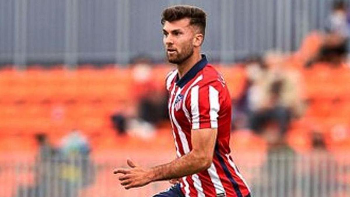 Josep Calavera, durante un partido con el filial del Atlético. |  // ATLÉTICO DE MADRID