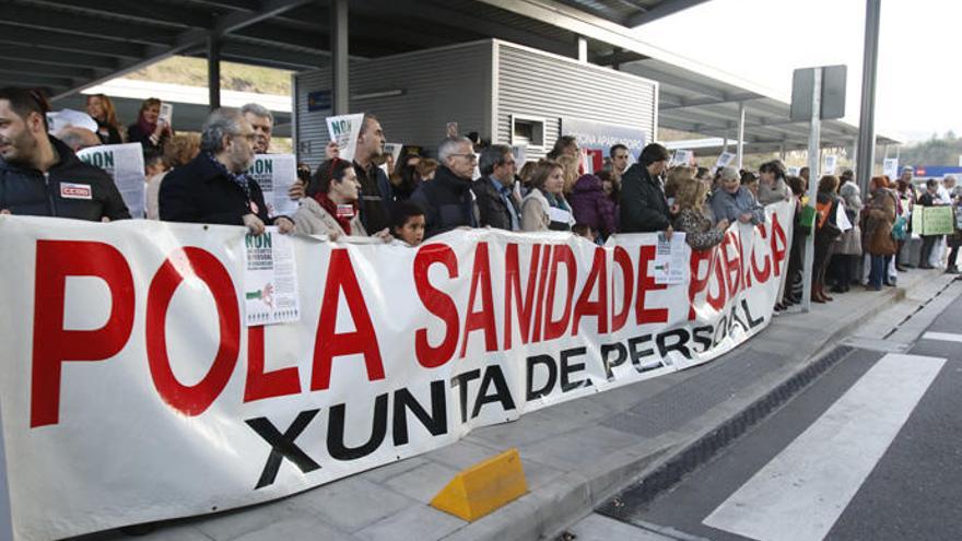 Protesta en el Chuvi reclamando más personal // A. VILLAR