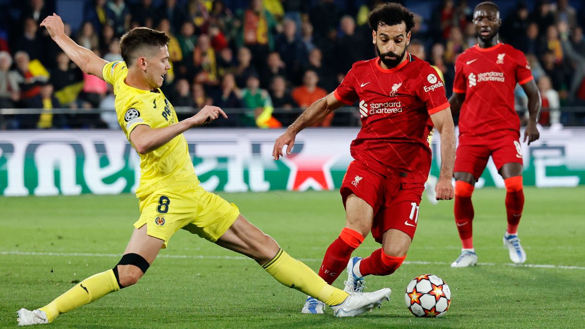 Salah, durante el partido contra el Villarreal