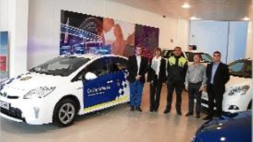 Vidreres Primera policia gironina amb vehicle híbrid