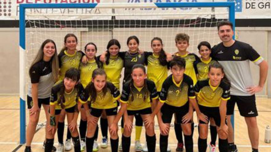 El CD La Peña infantil femenino, campeón de la Liga Gallega Sur a falta de dos jornadas