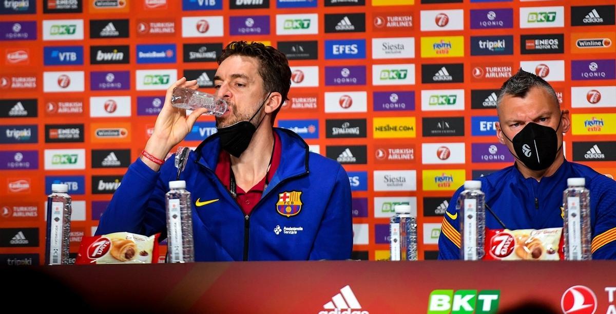 Pau y Saras, en la rueda de prensa oficial de la final