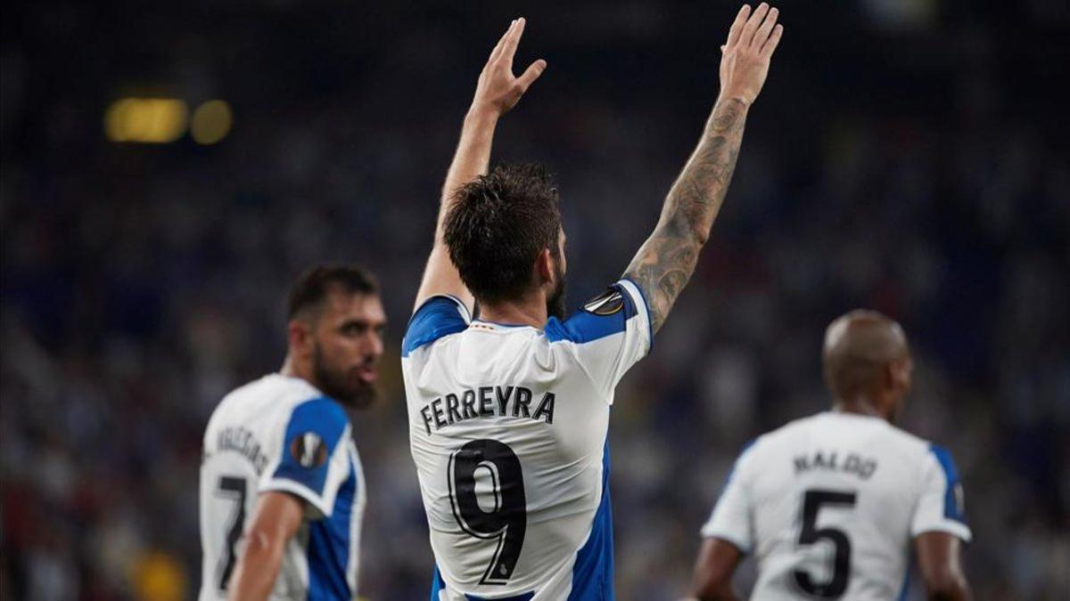 Ferreyra anotó dos de los cuatro goles del Espanyol en el RCDE Stadium