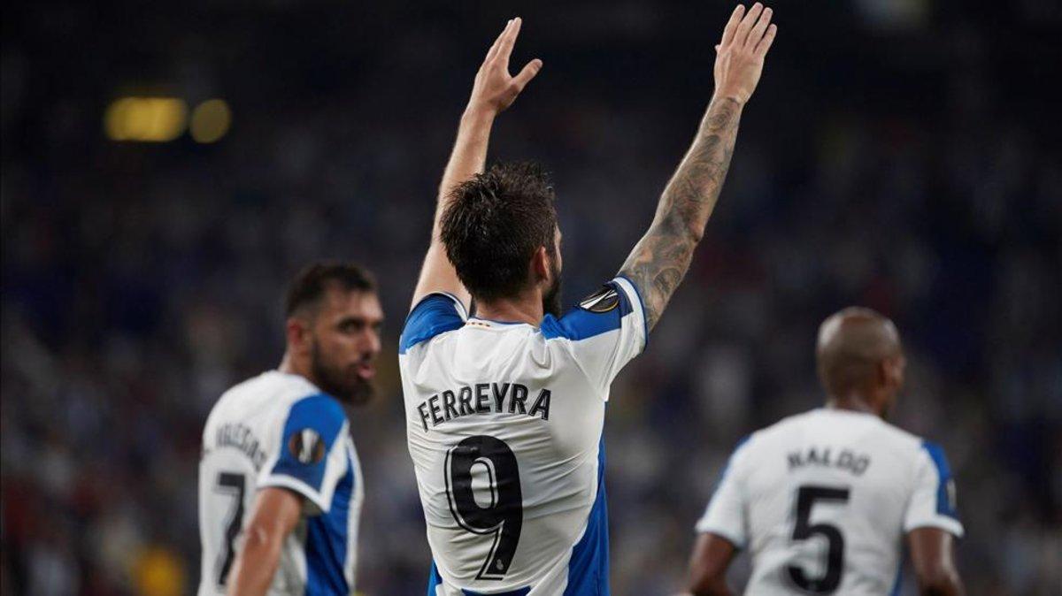 Ferreyra anotó dos de los cuatro goles del Espanyol en el RCDE Stadium