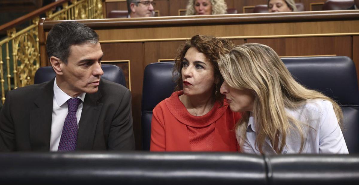 Sánchez, María Jesús Montero y Yolanda Díaz