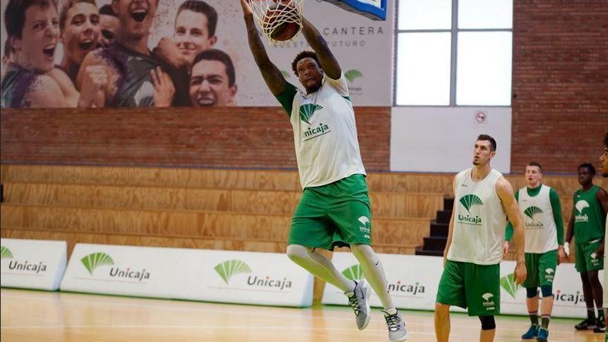 Imagen de un entrenamiento del Unicaja.