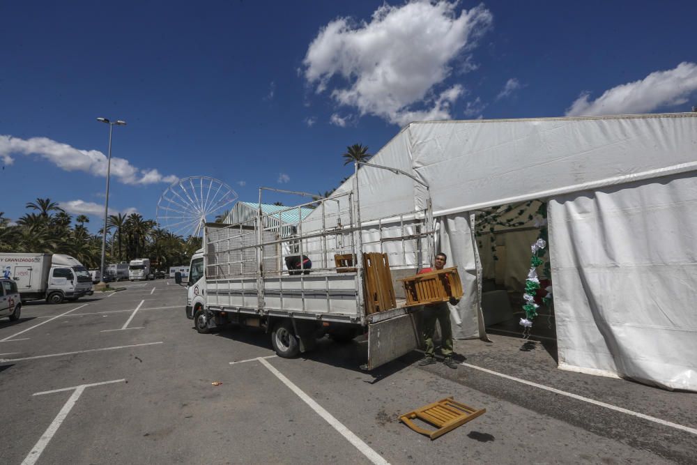 Montaje de la Feria Andaluza de Elche