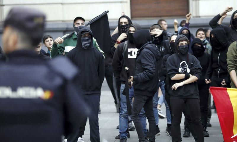 Manifestaciones en Plaza España por el 'procés'