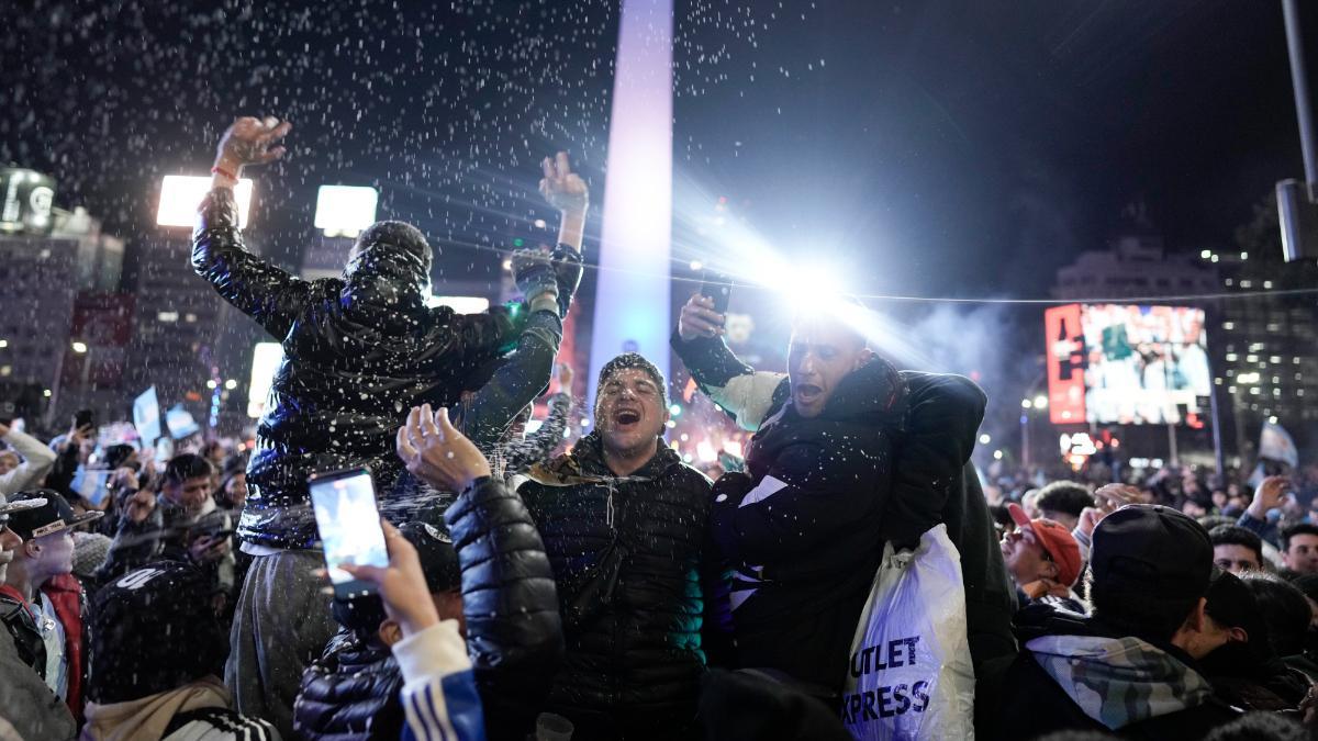 Imágenes de los hinchas argentinos celebrando la Copa América