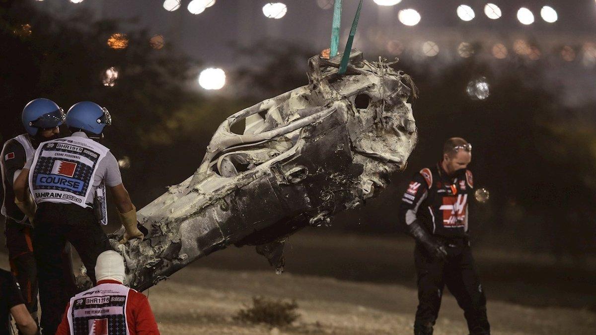 El Halo, intacto tras el accidente de Grosjean