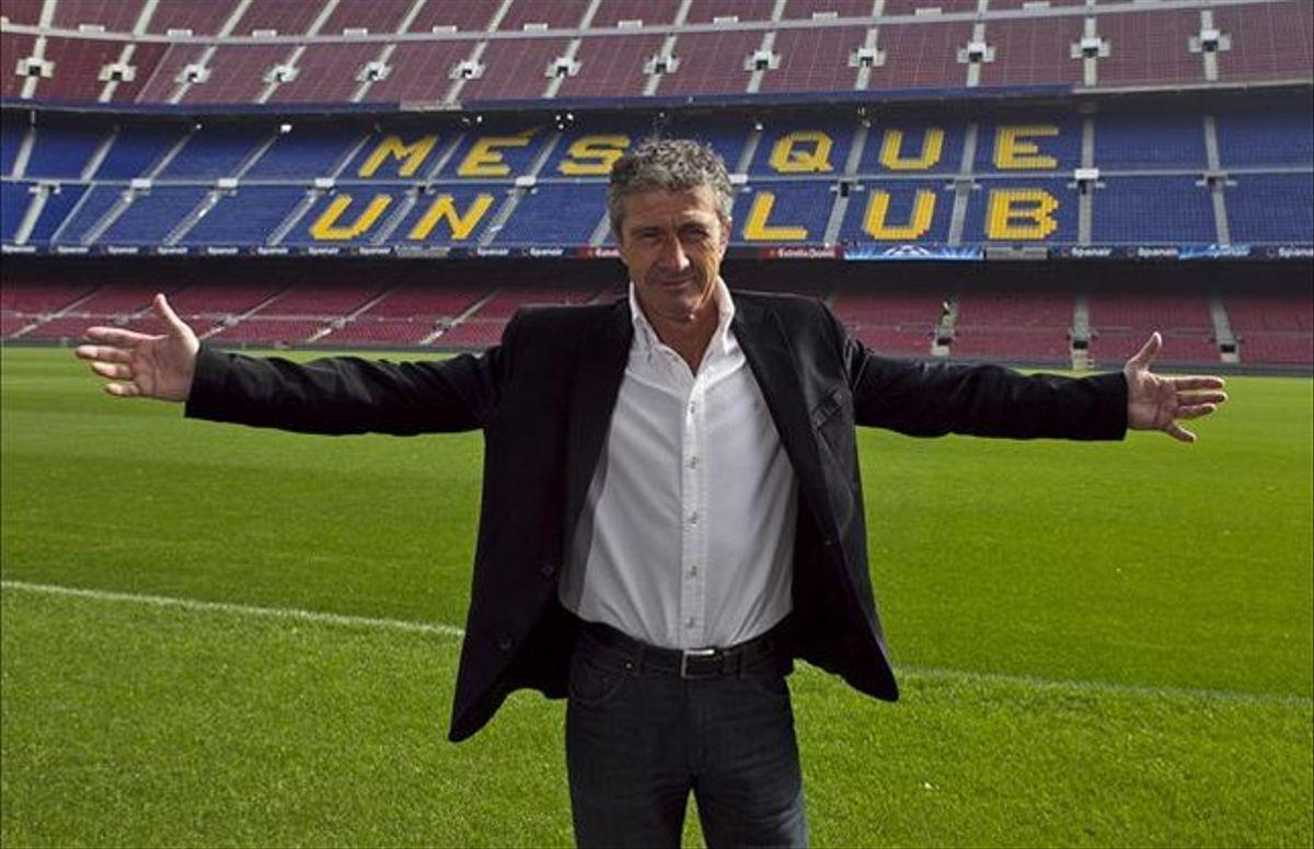 Pichi Alonso, en el Camp Nou. 