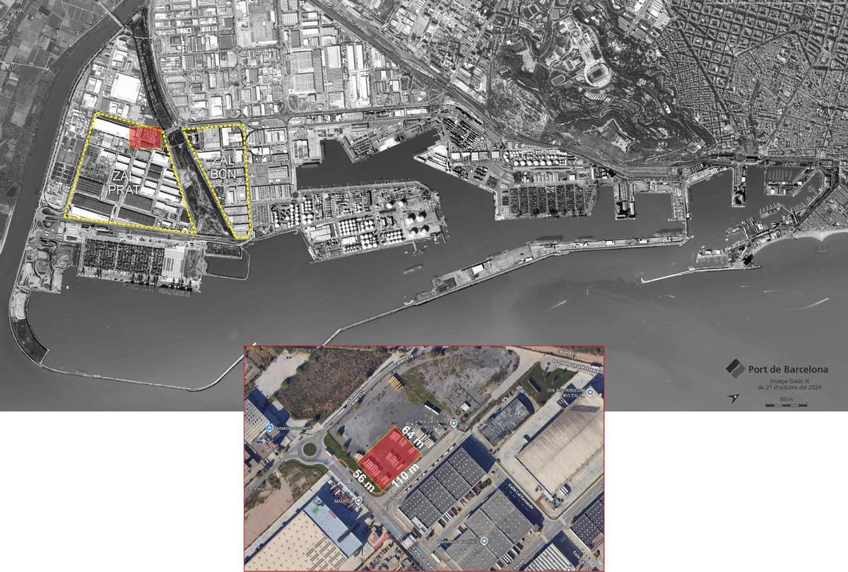 Ubicación del esapcio de la ZAL Port donde se situará la futura hidrogenera.