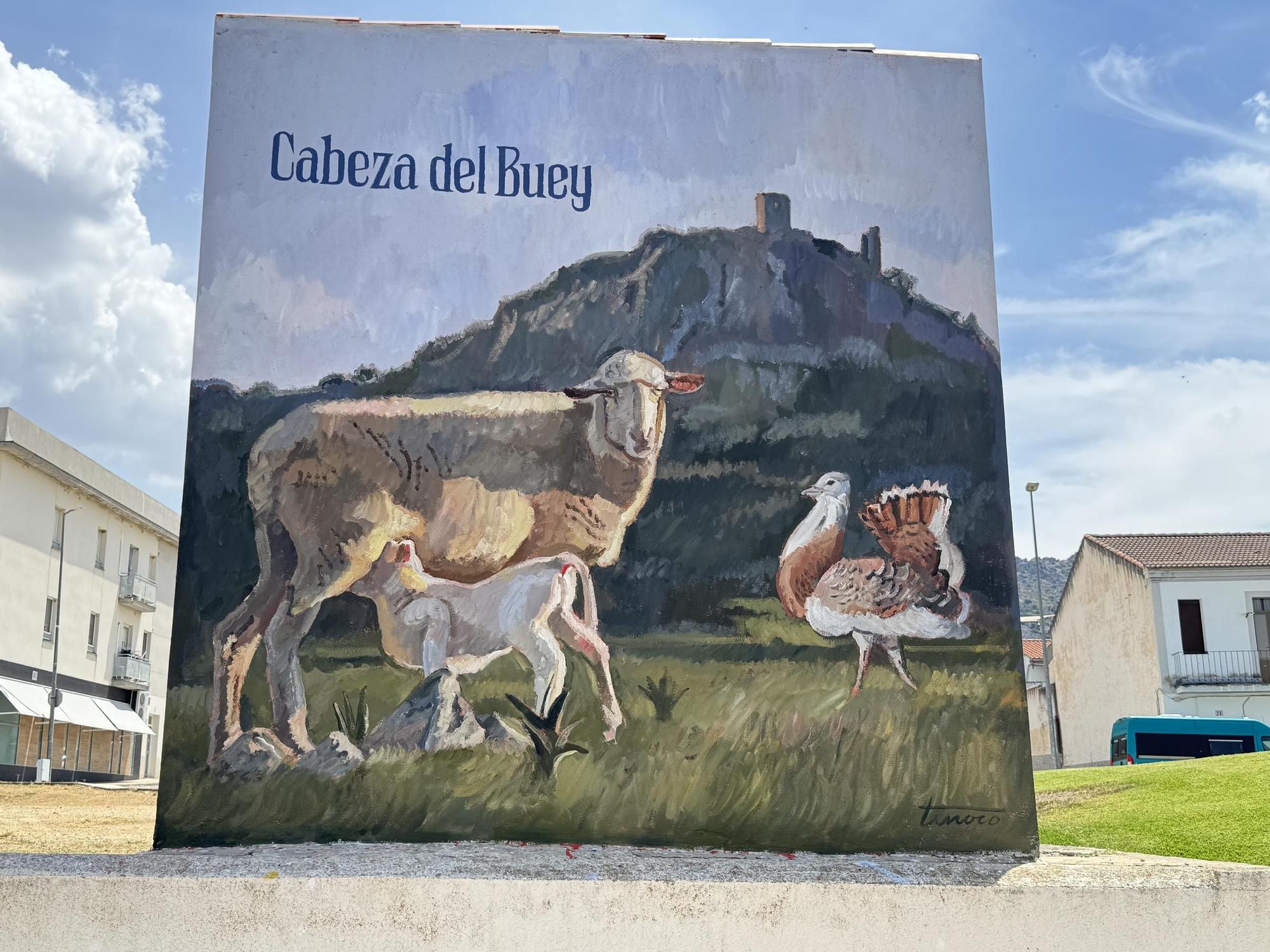 Mural terminado en Cabeza del Buey.