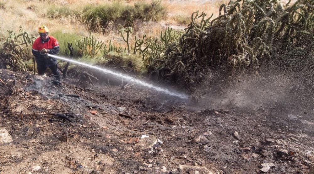 Sofocan un incendio en la zona del aeródromo de Mu