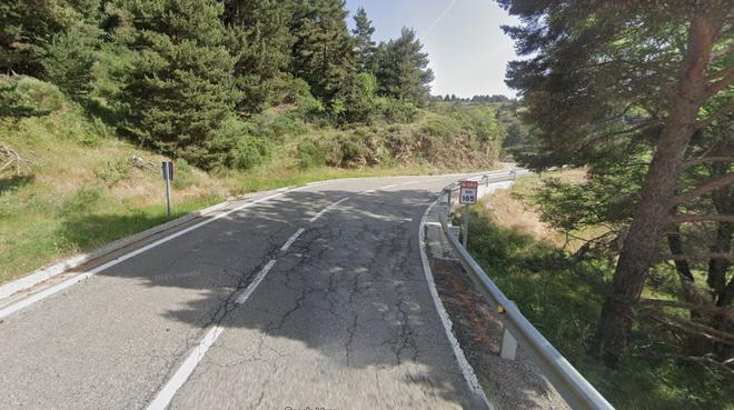 Inici del tram del quilòmetre 165 a lN-260, al terme dAlp