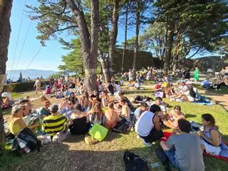 El eclipse desde el monte de O Castro, en Vigo