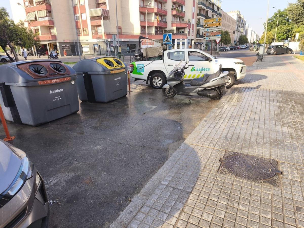 Limpieza de contenedores.