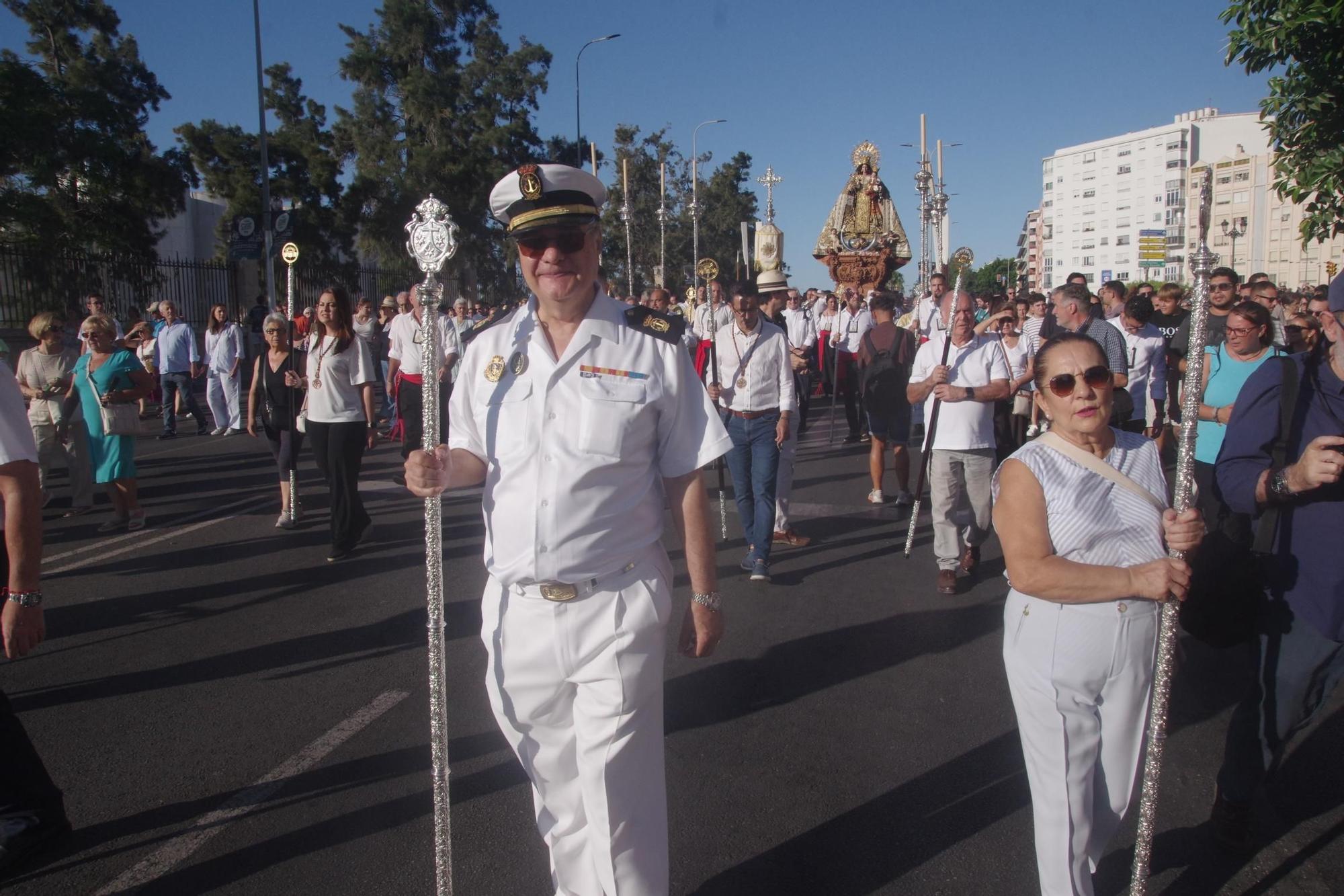 La procesión de la Virgen del Carmen Coronada de El Perchel, en imágenes