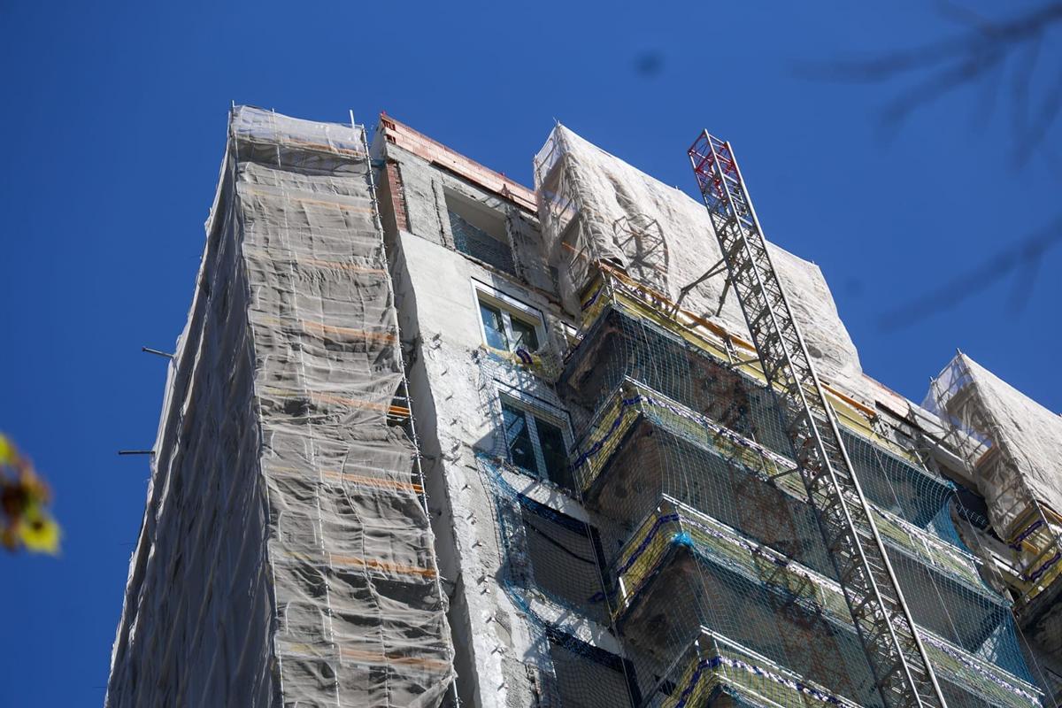 El edificio de Campanar este jueves