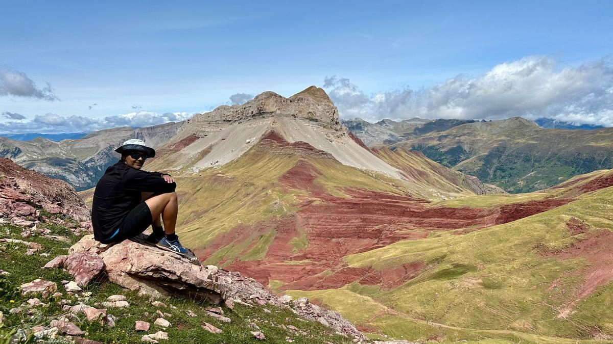 El profesor de la ULPGC, Francisco Machín durante un viaje al Pirineo.