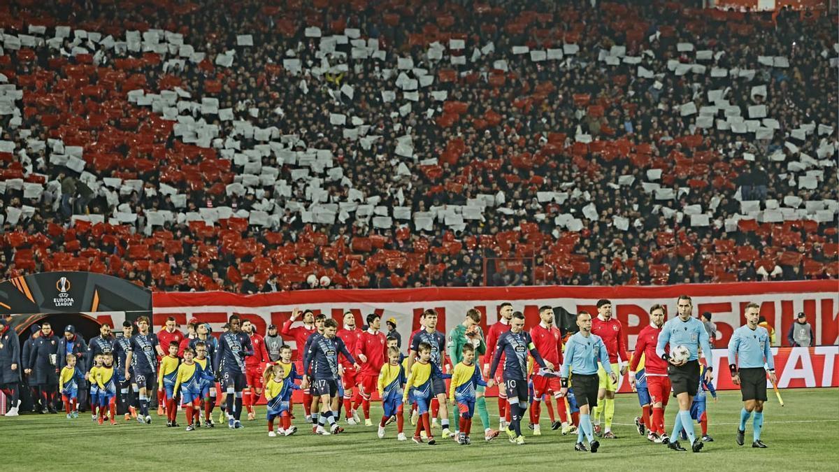 El Celta sale al 'pequeño Maracaná', en Belgrado, en el duelo de la noche de este jueves frente al Estrella Roja.