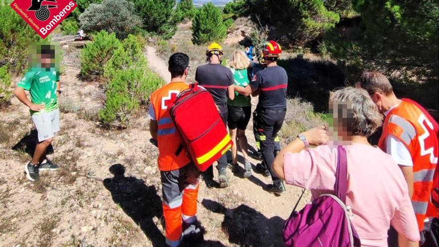 Rescatan a una corredora tras caerse en un trail en Villena y dislocarse el hombro