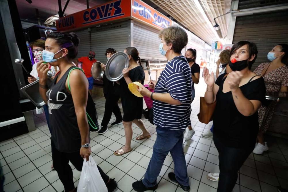 Manifestación de los comerciantes.