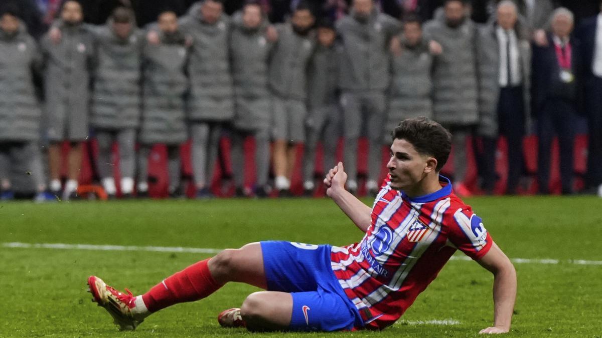 Julián Álvarez, tras el penalti de la discordia en el Atlético - Real Madrid.
