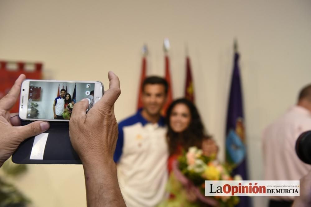 Recibimiento de Miguel Ángel López en Llano de Brujas a su vuelta de Río