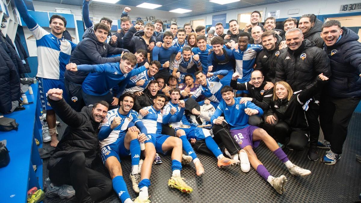 Euforia en el vestuario del Sabadell