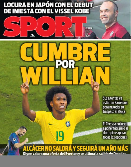 Portada SPORT lunes 23 de julio de 2018