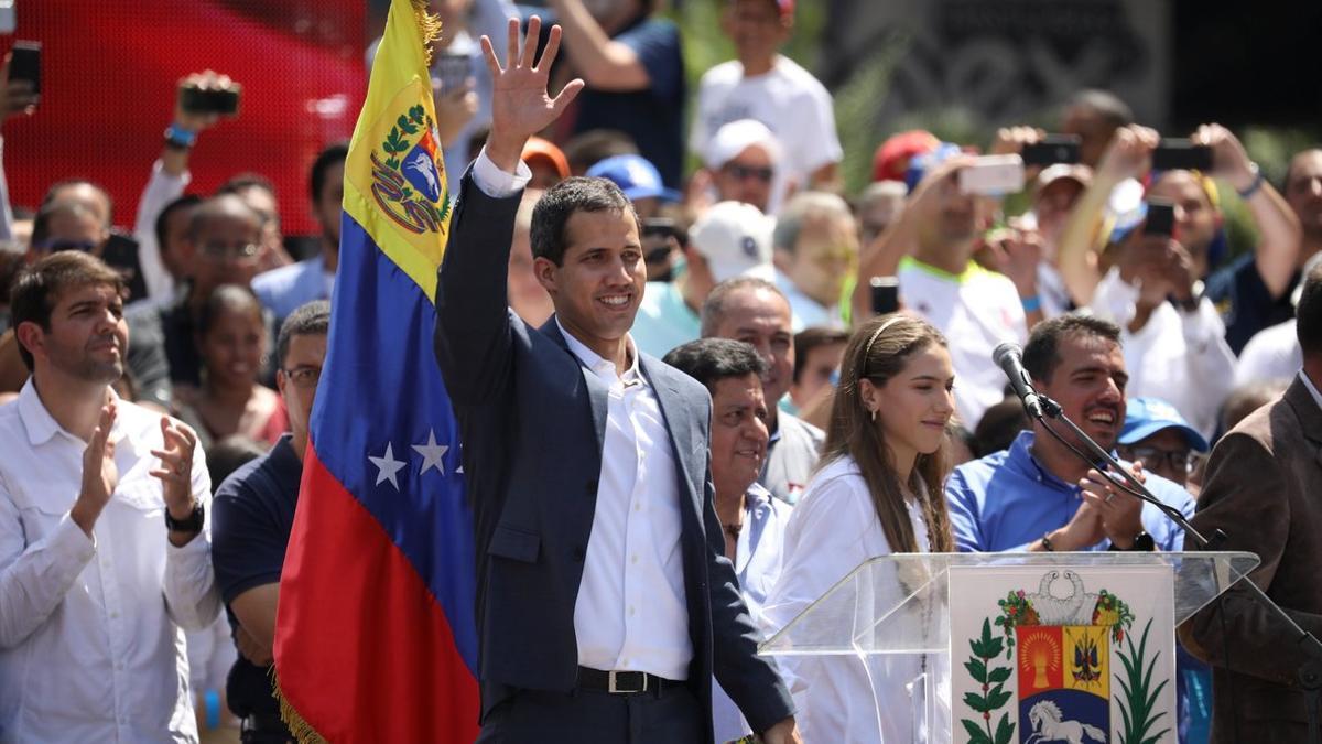 Juan Guaidó, en una manifestación contra Nicolás Maduro, en Caracas el pasado 2 de febrero.