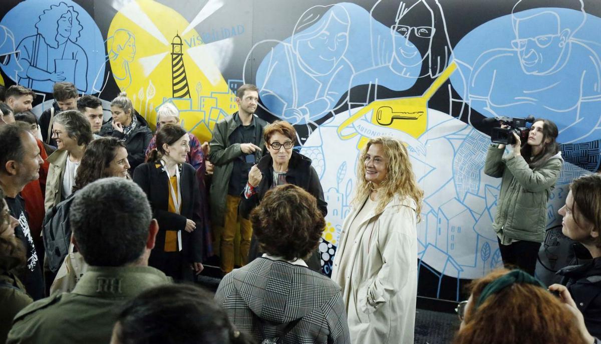 La presidenta de la Diputación, Carmela Silva, en el Triángulo participativo “Transitar lo impensable”.  | // FDV
