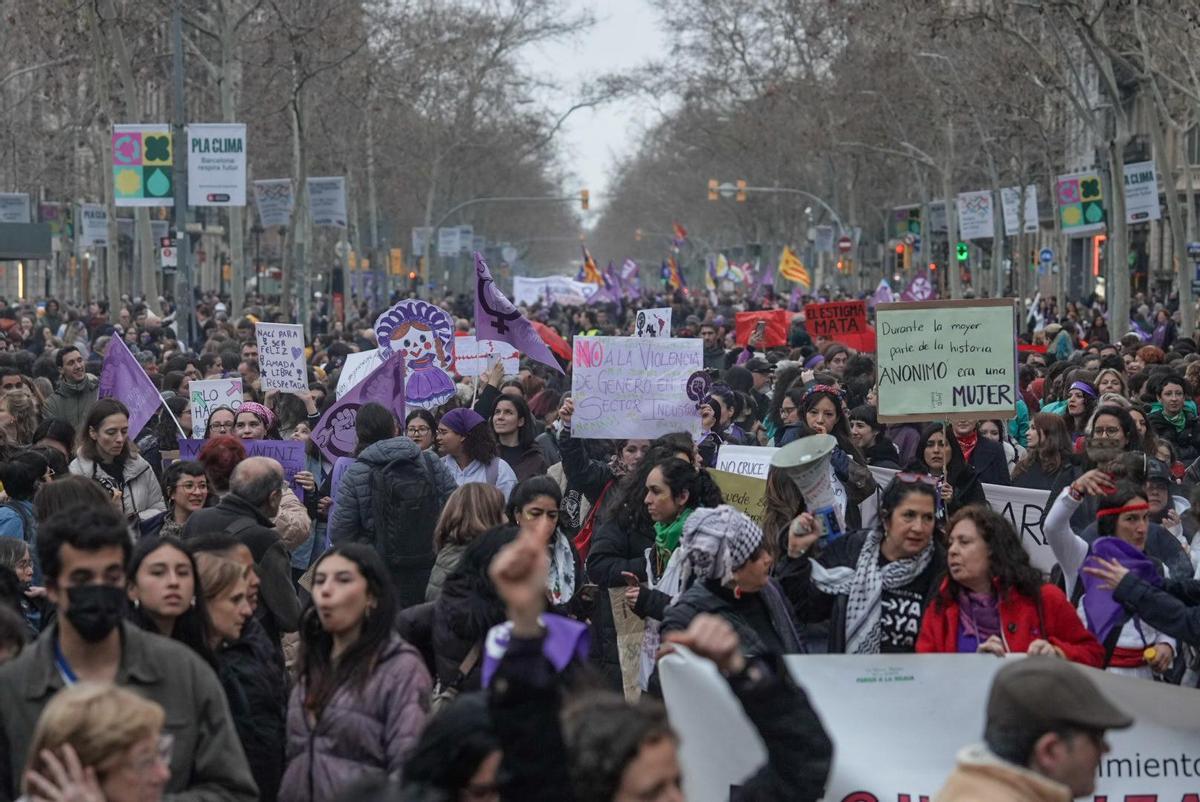 8M en las calles de Barcelona