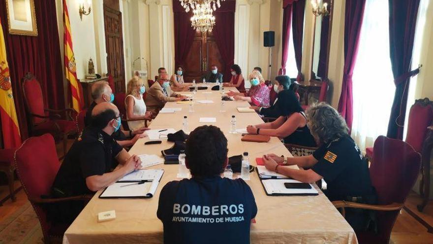 El dispositivo policial de las Fiestas de San Lorenzo de Huesca se mantiene, pese a la suspensión